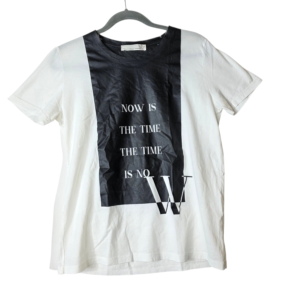 Livinia Conti cotton Monochrome Graphic Short Sleeve Tee